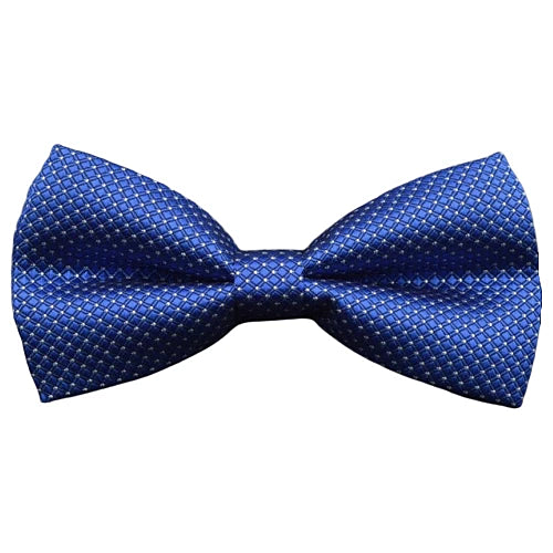 Slemankab Men’s Blue & Silver Deluxe Pre-Tied Bow Tie – Elegant & Sophisticated Design